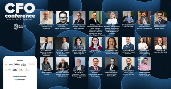 O nouă ediție a proiectului „CFO Conference” la Cluj-Napoca. 22 de experți dezbat viitorul managementului financiar